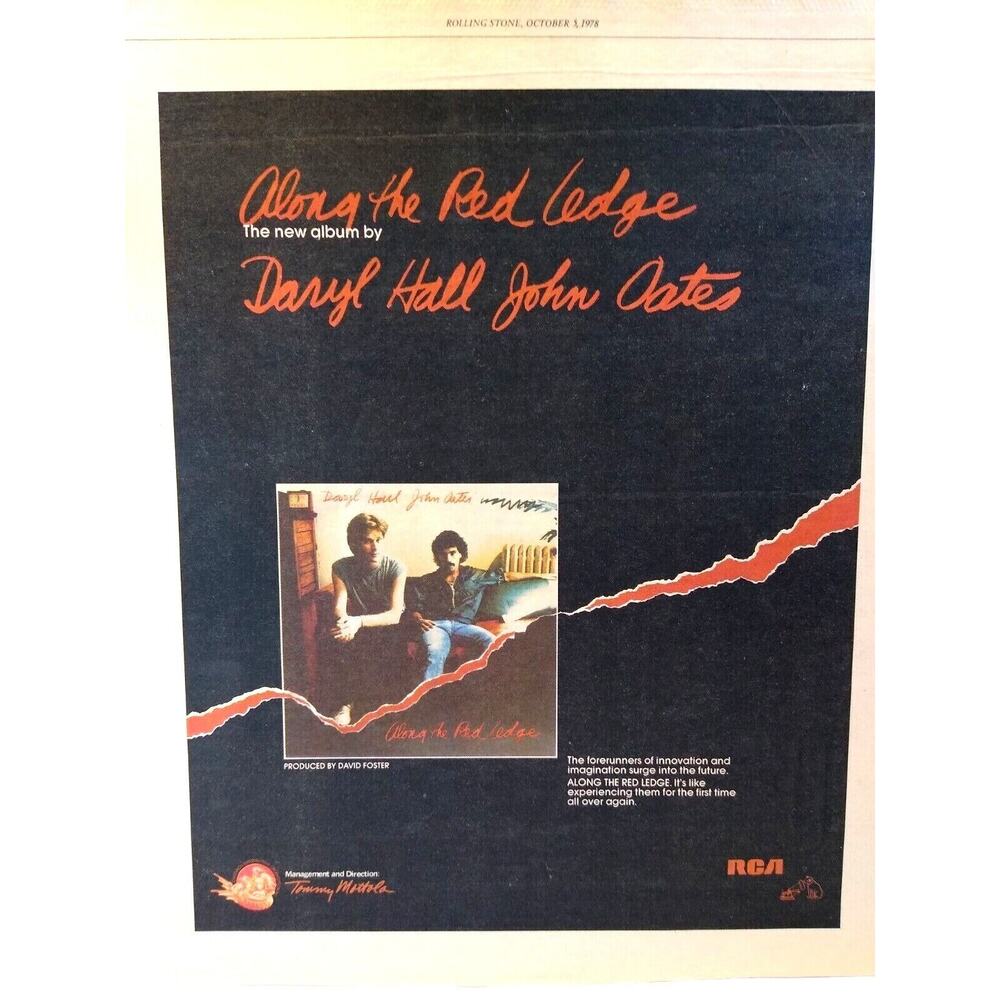 Daryl Hall John Oates Along The Red Ledge Album AD 1978 Vintage Art Rock Music